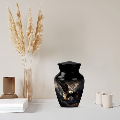 Black Eagle Fly Urns for Human Ashes Adult Male - Small Keepsake Urn for Human Ashes Adult Women - Funeral Mini Cremation Urns for Mom and Dad 3Inch in Saudi Arabia