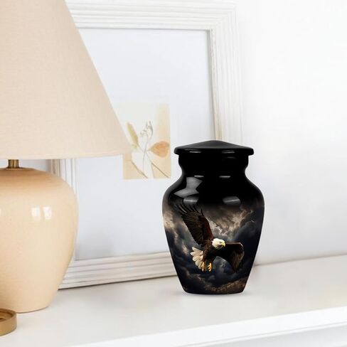 Black Eagle Fly Urns for Human Ashes Adult Male - Small Keepsake Urn for Human Ashes Adult Women - Funeral Mini Cremation Urns for Mom and Dad 3Inch in Saudi Arabia