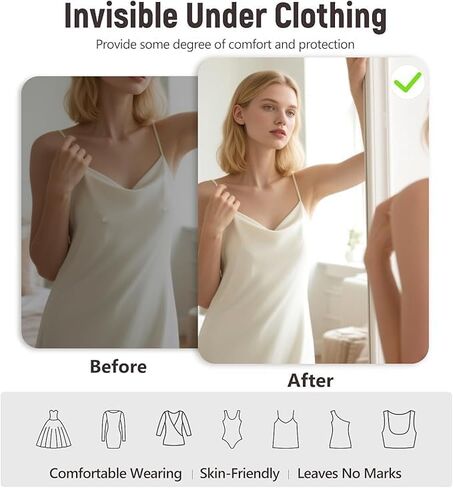 2PCS Women's Nipple Covers - Reusable silicone invisible nipple covers, comes with travel storage box in Saudi Arabia