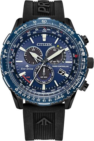 Citizen Eco-Drive Pilot Chronograph Watch with Atomic Timekeeping, 12/24HR, Power Reserve, Luminous Hands/Markers, Sapphire Crystal - Green Dial in Kuwait