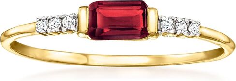 Pure Collection by Ross-Simons 0.30 Carat Garnet Ring With Diamonds in 14kt Yellow Gold in Saudi Arabia