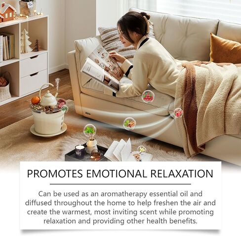 مجموعة زيوت عطرية لعيد الميلاد، زيوت عطرية شتوية، مجموعة هدايا زيت معطرة لمدفأة عيد الميلاد - التوت البري، الفانيليا، النعناع، ​​القرفة، الأرز، التفاح، 6 قطع in Kuwait