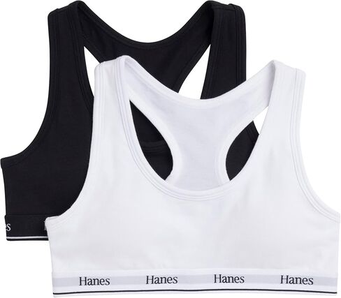 Hanes Girls Cotton Racerback Sports Bra 2-Pack in Saudi Arabia