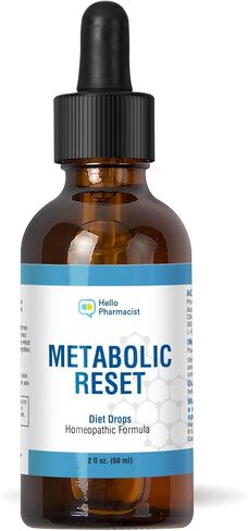 HelloPharmacist Original Metabolic Reset Homeopathic Diet Drops - Original Formula - 2 Ounce - 60mL in Saudi Arabia