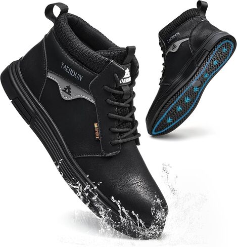 حذاء عمل مقاوم للانزلاق للرجال والنساء، أحذية مطبخ مقاومة للماء ومضادة للانزلاق، مقاوم للزيت والماء، أحذية عمل خفيفة الوزن للطهاة وعمال المطاعم والتوصيل والطاقم والسائقين 02 in Kuwait