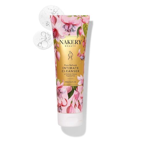 Nakery Intimate Wash Women pH Balanced Vaginal Cleanser - Hydrating Feminine Wash with Aloe & Hyaluronic Acid - Nourishing Vaginal Wash Supports Healthy pH & Odor Eliminator - Safe for Daily Use in Kuwait