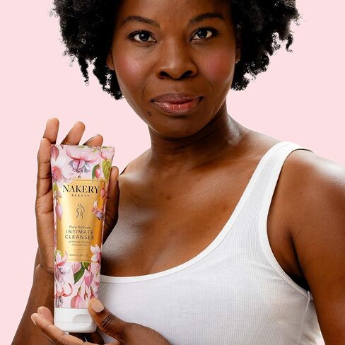 Nakery Intimate Wash Women pH Balanced Vaginal Cleanser - Hydrating Feminine Wash with Aloe & Hyaluronic Acid - Nourishing Vaginal Wash Supports Healthy pH & Odor Eliminator - Safe for Daily Use in Kuwait