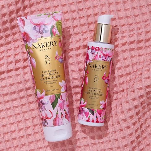 Nakery Intimate Wash Women pH Balanced Vaginal Cleanser - Hydrating Feminine Wash with Aloe & Hyaluronic Acid - Nourishing Vaginal Wash Supports Healthy pH & Odor Eliminator - Safe for Daily Use in Kuwait