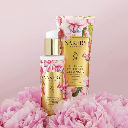 Nakery Intimate Wash Women pH Balanced Vaginal Cleanser - Hydrating Feminine Wash with Aloe & Hyaluronic Acid - Nourishing Vaginal Wash Supports Healthy pH & Odor Eliminator - Safe for Daily Use in Kuwait