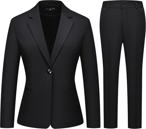 Women's Business Suits for Work Professional 2 Piece Sets Pants Suits Slim Fit Casual Outfits Tuxedo for Office in Saudi Arabia