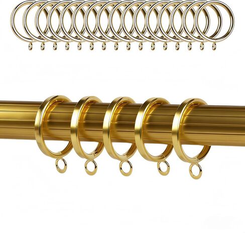 1.25 Inch Half-Round Black Curtain Eyelets, 40 Pack Heavy Duty Iron Curtain Rings - Quiet Glide, Rustproof, Fits Rods <1.25 Inches in Saudi Arabia