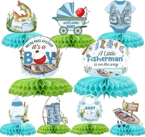 Rakuto Baseball Birthday Party Decorations - 9PCS Baseball Honeycomb Centerpieces Party Decorations Baseball Party Table Decorations Blue and Red Baseball Party Baby Shower Decor Supplies Kids Boys in Kuwait