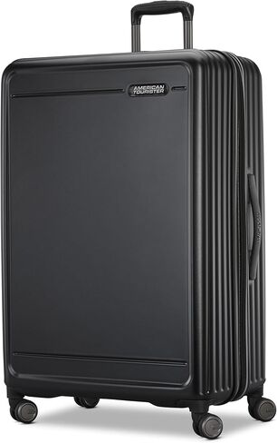 American Tourister Fathead Large Checked Luggage - Customize with Favorite Sports or Character Decal - Durable ABS Hardshell with 1.5" Expansion - 360° Spinner Wheels - RightHeight™ Handle - Black in Saudi Arabia