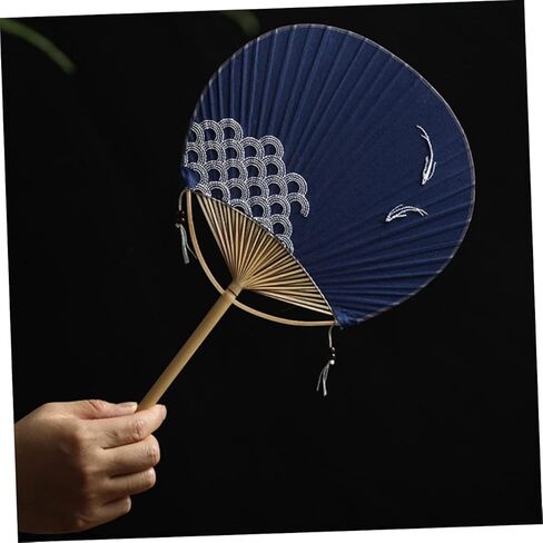 Toyvian Japanese Round Fan Handmade Fan for Women for Summer for Weddings and Classical Dance in Saudi Arabia