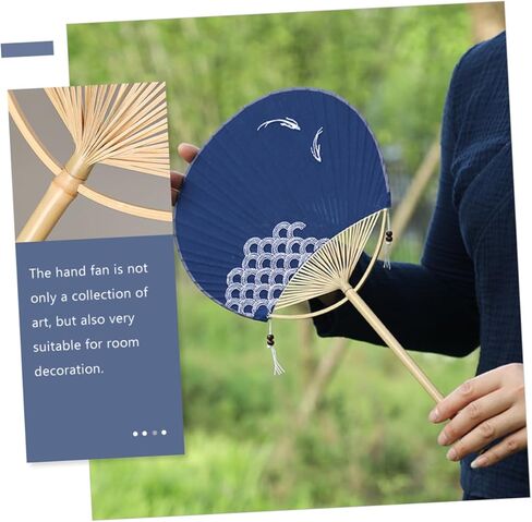 Toyvian Japanese Round Fan Handmade Fan for Women for Summer for Weddings and Classical Dance in Saudi Arabia