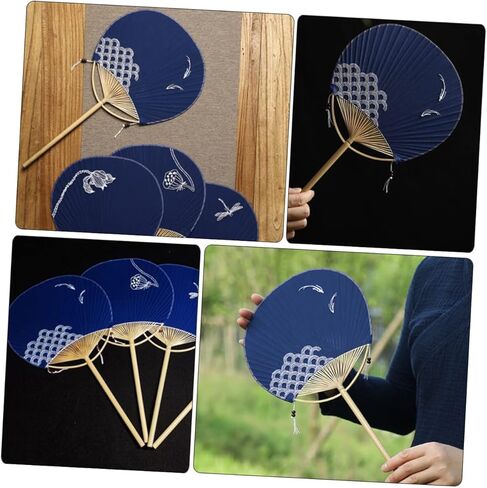 Toyvian Japanese Round Fan Handmade Fan for Women for Summer for Weddings and Classical Dance in Saudi Arabia