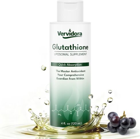 Liposomal Glutathione, High Absorption Liquid Glutathione Supplement, Support Natural Detoxification, Antioxidant, Improve Skin Health, Enhance Immunity, 4 Fl Oz in Saudi Arabia