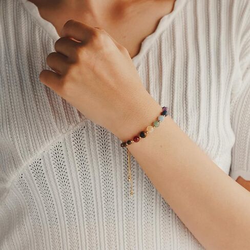 7 Chakra Bracelets for Women – Crystals and Healing Stones, Yoga & Meditation Relax Anxiety Crystal Bracelet, Birthday Mothers Day Christmas Retirement Gifts for Mom, Sister, Friend, Grandma in Saudi Arabia