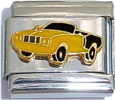 NewCharms Yellow Vintage Classic Car Italian Charm in Saudi Arabia