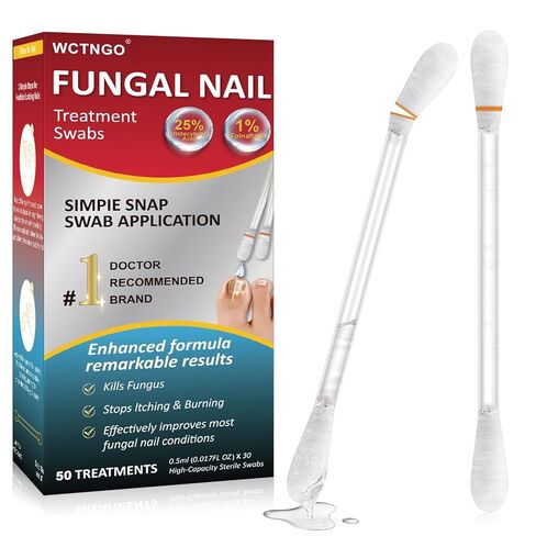 Fungal Nail Treatment Swabs-50ct, Extra Strength 25% Undecylenic Acid for Toenail Fungus, Athlete’s Foot, Damaged, Discolored & Thick Nails, Restores Healthy Nail Growth in Saudi Arabia