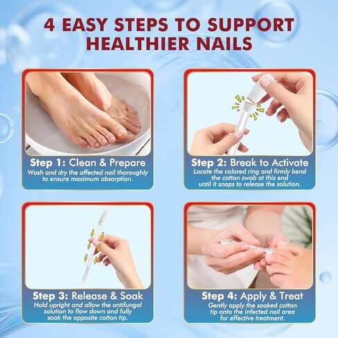 Fungal Nail Treatment Swabs-50ct, Extra Strength 25% Undecylenic Acid for Toenail Fungus, Athlete’s Foot, Damaged, Discolored & Thick Nails, Restores Healthy Nail Growth in Saudi Arabia