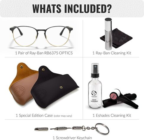 نظارة Ray-Ban RB6375 معدنية على شكل فانتوس مع مجموعة النظارات الرسمية in Kuwait