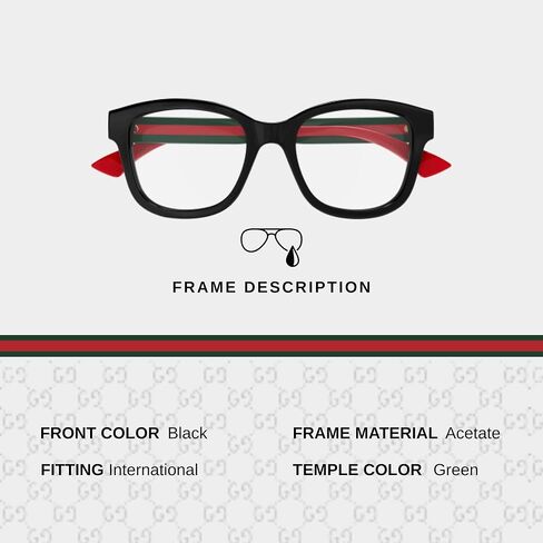 Gucci GG1863O Squared Shape GG Interlocking Logo Eyeglasses with eSHADES Luxury Eyewear Kit Bundle in Saudi Arabia