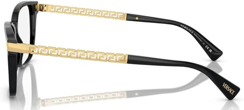 Versace VE3340U - GB1 Eyeglass Frame BLACK w/DEMO LENS 55mm in Saudi Arabia