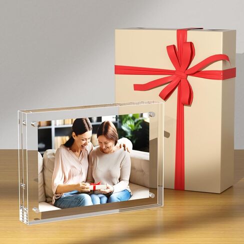 Acrylic 4x6 Picture Frame, 3 Pack Clear Magnetic Picture Frames, Double Sided 4 x 6 Photo Frame,Frameless Postcard Frame, Desk Picture Frames for Office in Saudi Arabia