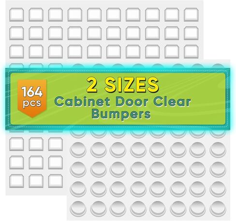 ONUEMP 304pcs Cabinet Door Bumpers Clear, Adhesive Rubber Feet Silicone, Sound Dampening Door Slam Stopper Non Slip Furniture Pads Wall Protector for Cutting Board, Door, Drawers, Glass Cabinet in Kuwait