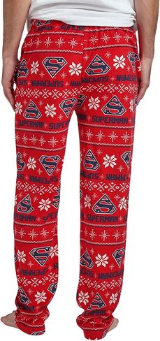 Superman All-Over Print Men's Lightweight Plush Fleece Sleep Pajama Pants in Saudi Arabia