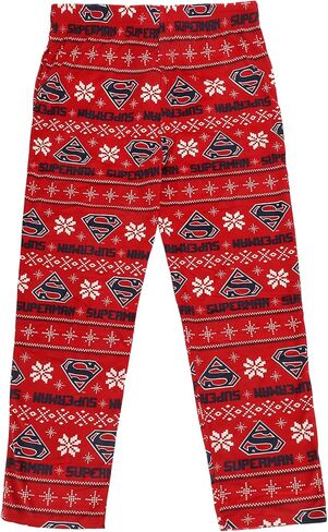 Superman All-Over Print Men's Lightweight Plush Fleece Sleep Pajama Pants in Saudi Arabia