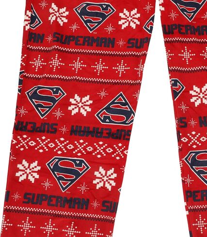 Superman All-Over Print Men's Lightweight Plush Fleece Sleep Pajama Pants in Saudi Arabia