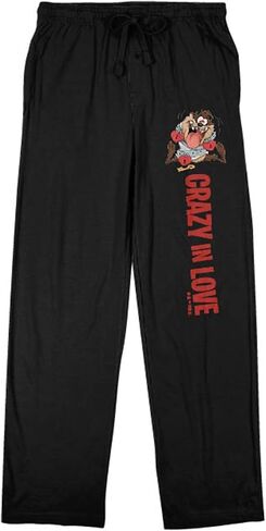 Looney Tunes Taz Crazy In Love Men's Black Sleep Pajama Pants in Saudi Arabia