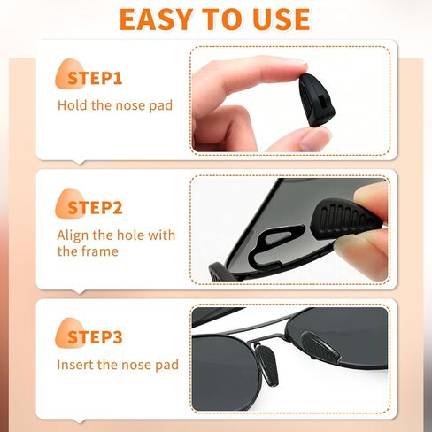 5 أزواج من وسادات الأنف للنظارات الشمسية، قطعة أنف بديلة متوافقة مع النظارات الشمسية تحت الدرع، سيليكون ناعم، نمط دفع سهل الارتداء، غير قابلة للانزلاق ومريحة، وسادات أنف بديلة للنظارات الشمسية in Kuwait