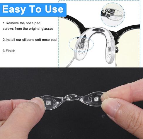 15 Pcs Eyeglasses Nose Pads, Saddle Bridge Nose Pads Soft Silicone Screw-in Eyeglass Nose-Piece for Eye Glasses Sunglass Eyewear Repair in Saudi Arabia