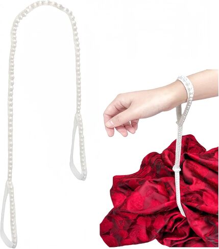 Wrist Bustle for Wedding Dress | No-Pin Quick-Release Hands-Free Loop | Secure Train to Walk & Dance Freely | Pearl & Ribbon Design in Saudi Arabia