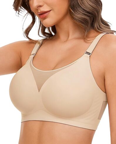 Avidlove Wireless Bras for Women Seamless Push Up Full Coverage Bra Mesh Comfy Bralette Tshirt Everyday Bras in Saudi Arabia