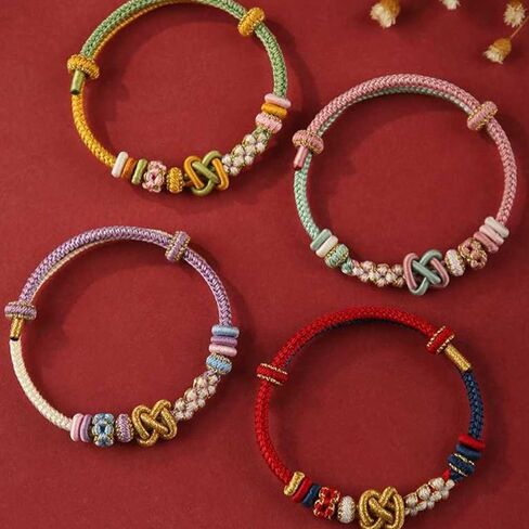 Lucky Bracelet For Women love bracelet Handmade Red String For Good Luck and Protection DIY Hand Braided Rope Thread Tibetan in Saudi Arabia