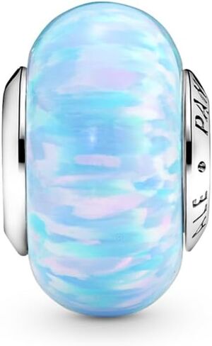 PANDORA Opalescent Ocean Blue Charm سوار Charm Moments أساور - مجوهرات نسائية مذهلة - هدية للنساء - مصنوعة من الفضة الاسترليني وأوبال من صنع الإنسان، بدون صندوق هدايا in Kuwait