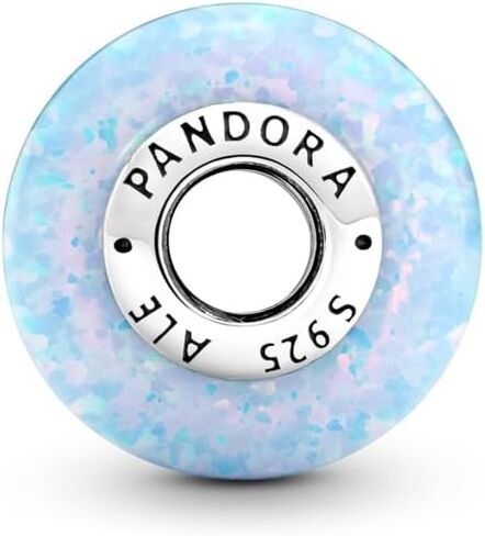 PANDORA Opalescent Ocean Blue Charm سوار Charm Moments أساور - مجوهرات نسائية مذهلة - هدية للنساء - مصنوعة من الفضة الاسترليني وأوبال من صنع الإنسان، بدون صندوق هدايا in Kuwait