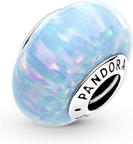 PANDORA Opalescent Ocean Blue Charm سوار Charm Moments أساور - مجوهرات نسائية مذهلة - هدية للنساء - مصنوعة من الفضة الاسترليني وأوبال من صنع الإنسان، بدون صندوق هدايا in Kuwait