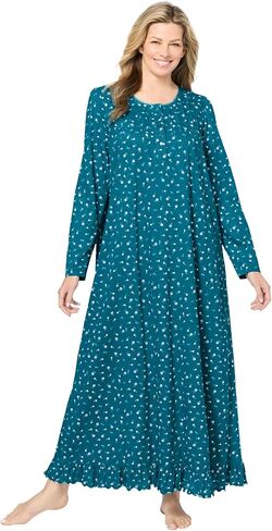 Dreams & Co. Plus Size Long-Sleeve Gown in Saudi Arabia
