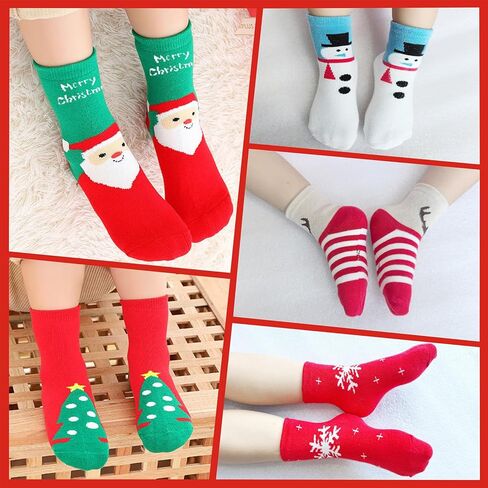 Christmas Socks for Boys Girls 5 Pairs Xmas Sock for Unisex Toddler Baby Holiday Carnival Sock Kids Santa Socks in Saudi Arabia