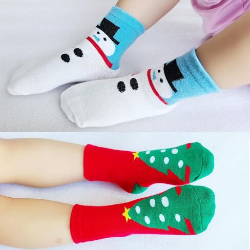 Christmas Socks for Boys Girls 5 Pairs Xmas Sock for Unisex Toddler Baby Holiday Carnival Sock Kids Santa Socks in Saudi Arabia