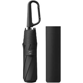 erised's bifrost Compact Folding Umbrella Carabiner Handle Coating Layer Fabric Blocking UV Protection 99.9%/Car/Small Travel Backpack/Lightweight Portable/Rain Sun Anti UPF 50/Men Women Kids in Saudi Arabia