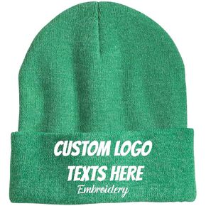 INK STITCH Custom Sp12 Unisex Design Your Own Logo Texts Embroidery Beanie Winter Hats in Saudi Arabia