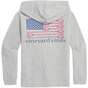 تيشيرت بقلنسوة قطن طويل الأكمام بعلم لاكروس للأولاد من Vineyard Vines للأولاد in Kuwait