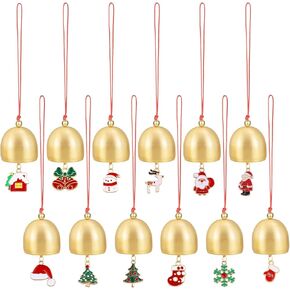 6 Pcs Metal Bell with Hanging Cord, Small Decorative Bells for Christmas Tree, Weddings, Parties, Dream Catchers, Home Hanging Decoration in Saudi Arabia