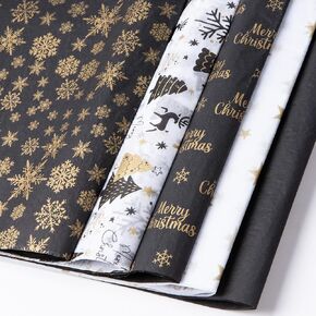 BeBesta Vintage Christmas wrapping paper Xmas tree gift wrap paper Folded Flat Decorative DIY Craft Art Paper for Party Decor Wrapping Supplies, 12 sheet 19.7 x 27.6 inch in Kuwait
